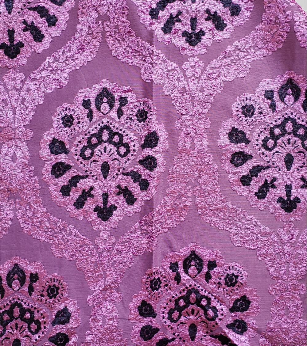 Purple Jacquard Fabric