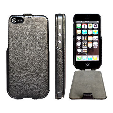 PU Cases for iPhone 5G, Flip Design, Available in Various Designs