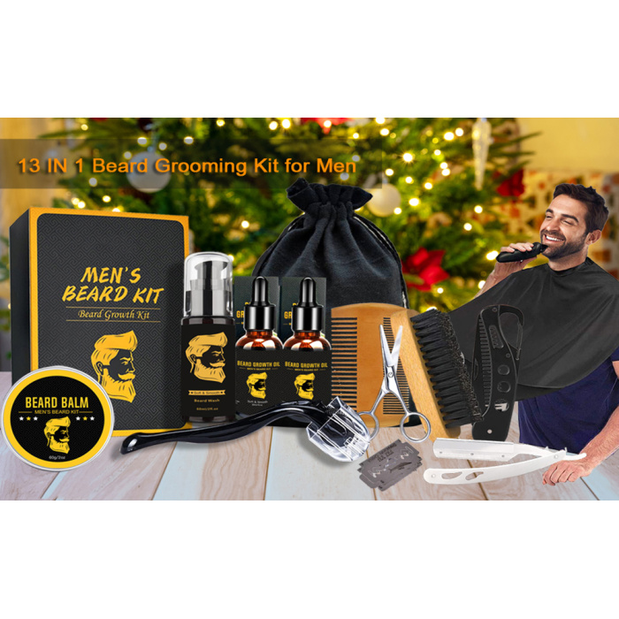 Set de 9 piezas mejor kit de afeitar de barba