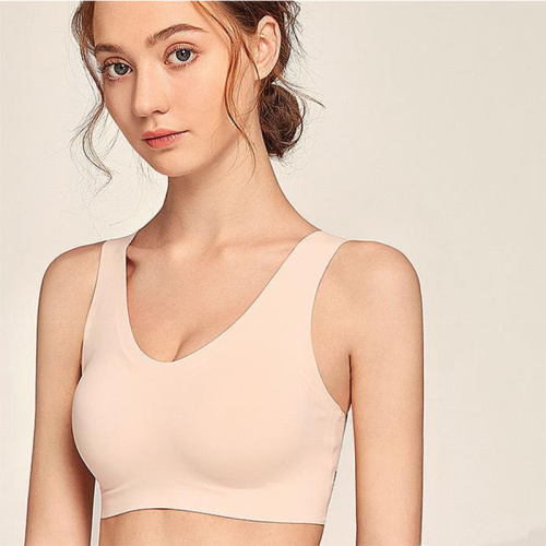 Soutien-gorge de yoga t-shirt sans couture rembourré pour filles