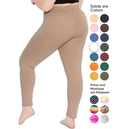 Plus Size Stretchy Comfort Leggings: Knee & Full-Length Women's Fashion