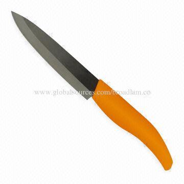 5-inch Ceramic Knife with Black Blade, ABS + TPR Color Handle, Outstanding Sharpness