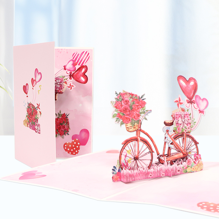 Valentine’s Day Bicycle Pop-Up Card 05