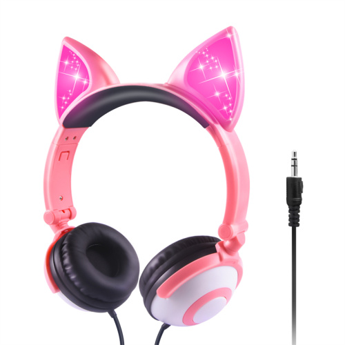 Headset Anak LED Kabel Aman Volume Terbatas 85dB