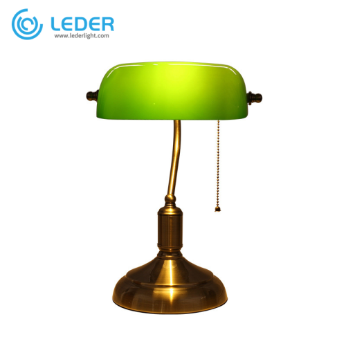 Lampe de table LEDER Verre Vert Laiton