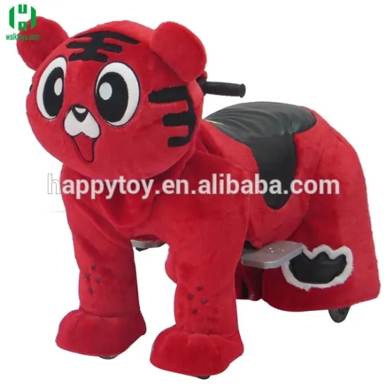 HI CE amusement park coin operated lovely colorful tiger animal scooter riding toy for kid in mall