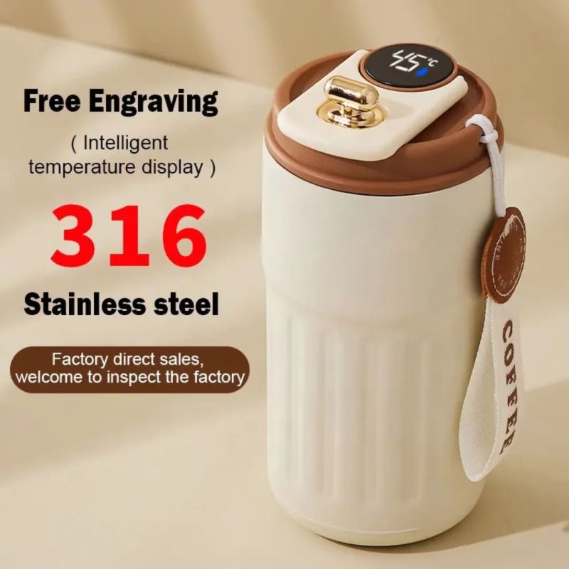 Temperature-Measuring High-Quality Insulated Water Bottle