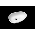 Lavabo da appoggio in fusione minerale WB0026 (acrilico puro) -matto bianco-550x353x142mm