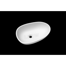 Lavabo da appoggio in fusione minerale WB0026 (acrilico puro) -matto bianco-550x353x142mm