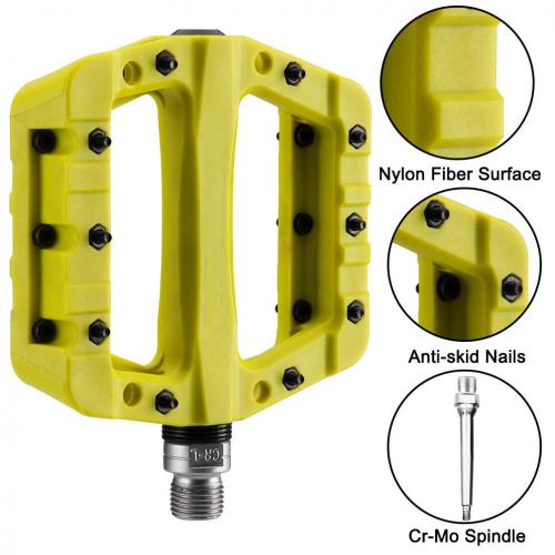 Fahrradpedale Nylonfaser Fahrrad Plattform PedaleGelb