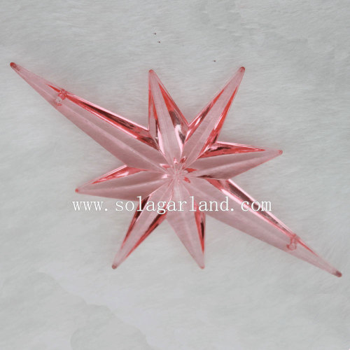 Sparking Acrylic Star Stub Bead Pendants for Christmas Tree Décor