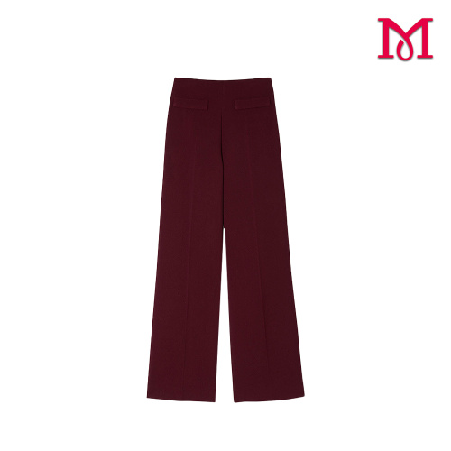 Elegante pantalón de traje rojo intenso para mujer