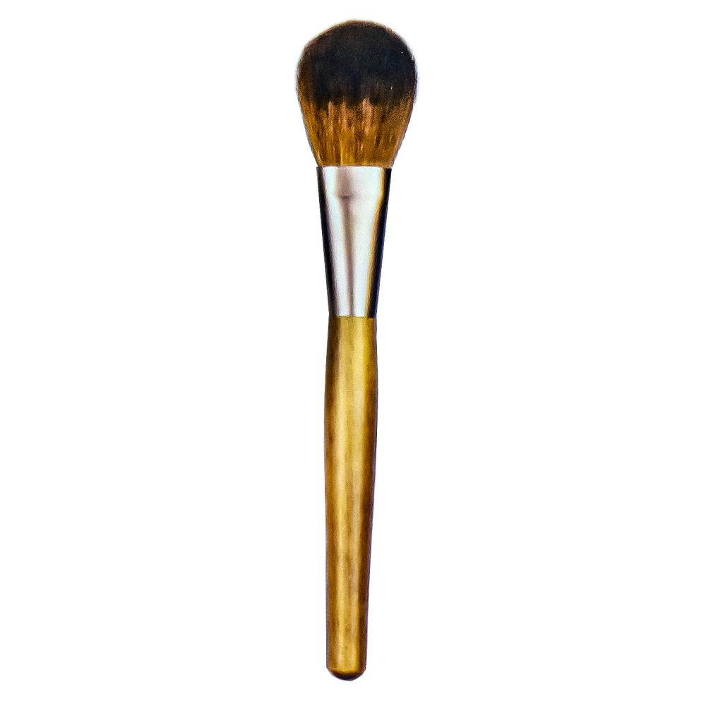 Synthetic Hair, Aluminum Ferrule, Wooden Handle Blush Brush