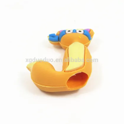 Cartoon customized pen topper/ rubber letter pencil topper/ PVC pencil topper