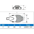 60W IP65 Die Casting 6000K Streetlight Housing vacío