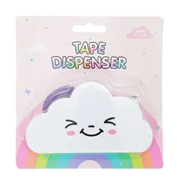 Cute Cloud Design Masking Tape and Washi Tape Organizer with Storage and Dispenser Functionality for School and Office Supplies