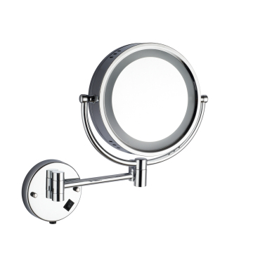 Bathroom LED Modern Brass Wall-Mounted 360 Degree Rotation Makeup Mirror