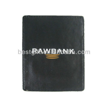 Visa card holder Leather, 2 printed logo leather visa card holder