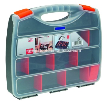 Plastic toolbox organizers with many dividers for screw and nuts