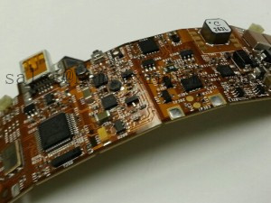 Microvia flex PCB assembly
