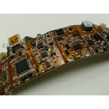 Microvia flex PCB assembly