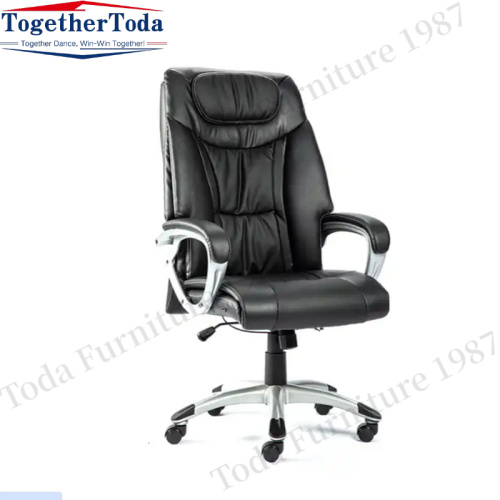 Leather swivel sliding office chair Boss chair