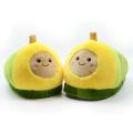 Créatif mignon avocat en peluche pantoufles chaudes