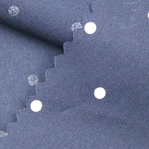 White Dot Cotton With Navy Blue Background