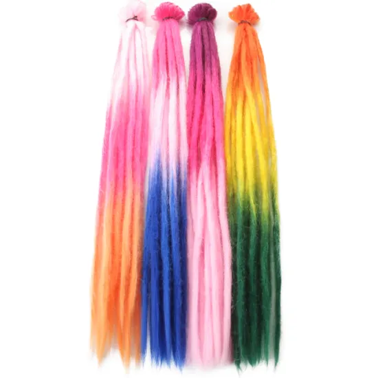 Alileader Handmade 3 Tone Colored Synthetic Dreadlocks Hair Extensions