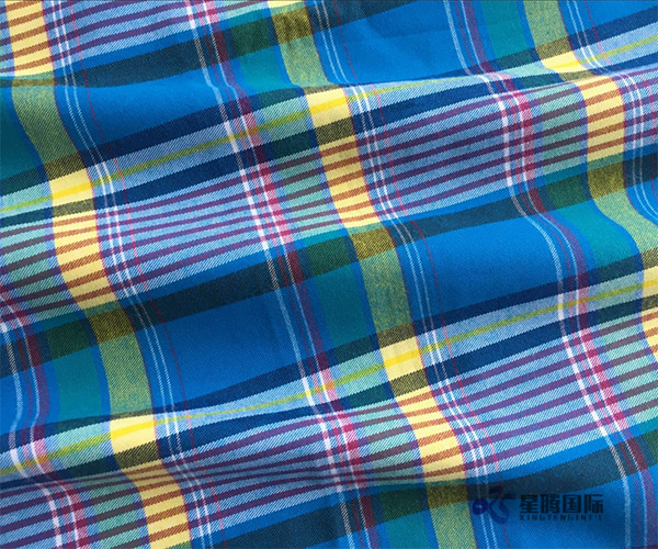 Cotton Check Weaving Fabric