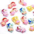 Wholesale Novel Cute Flat Back Kawaii Resin Cabochons Mini Girl Slime Resin Charms for Hair Bow Clips Embellishments