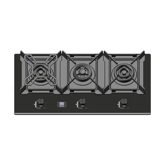 2024 New Design Tempered Glass Table Gas Hob: 3 Burner Cooker with 2 Double and 1 Single Burner Stove