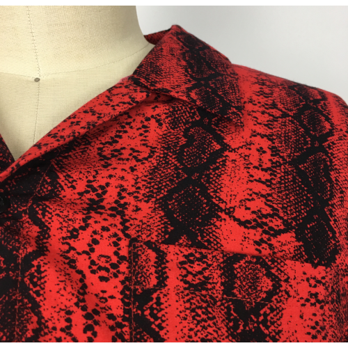 Fashionable Men's red Plaid Chinese summer shirts