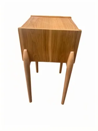 Solid Wood Nightstand Side End Table with Storage