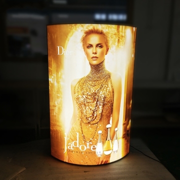 Shopping Mall Hotel Subway Column Fabric light box