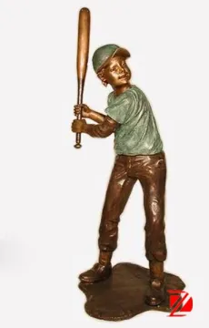 Indoor modern bronze sport boy statue for decoration