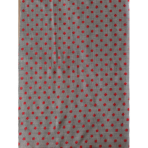 Pied de poule et pois Rayon Twill 3024S impression sur tissu