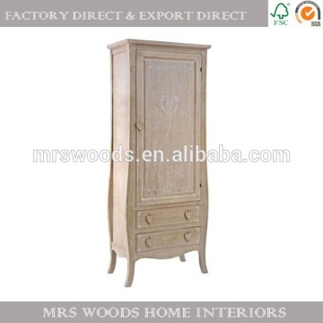 shabby chic vintage wholesale furniture bedroom paulownia wood cheap wooden wardrobe