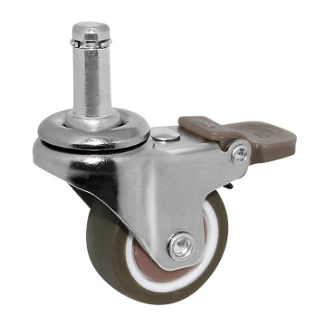 1.25" TPE Furniture Casters Gray Color Top Plate