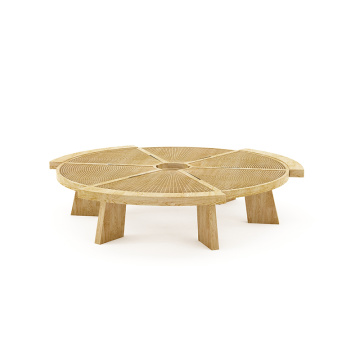 Mesa de café de madera redonda moderna
