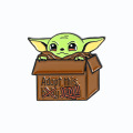 Distintivo in metallo mandaloriano con smalto morbido 3D Yoda