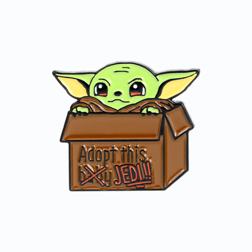 Yoda 3D Soft Enamel Hard Mandalorian Metal Badge