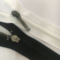 White or black nylon zippers for garment