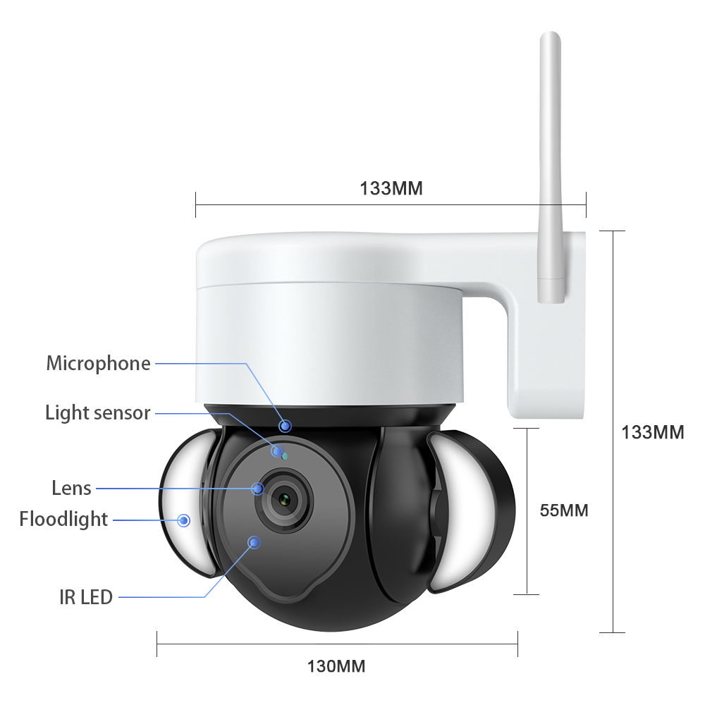 حجم صغير 3MP 4G WIFI IP PTZ كاميرا