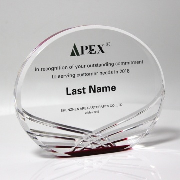 Clear Acrylic Awards with Wave pattern