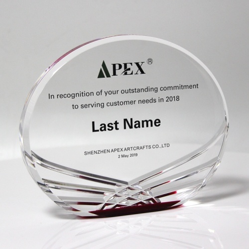 Clear Acrylic Awards with Wave pattern