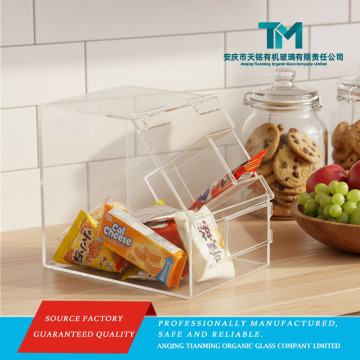 Armazenamento de dispensador de doces em mesa de acrílico transparente