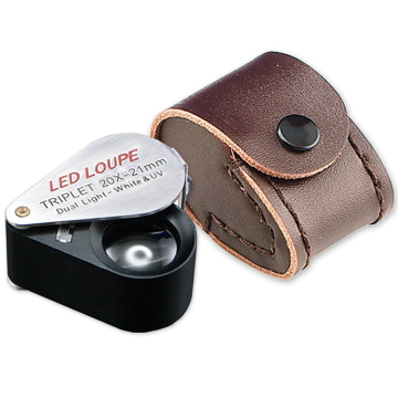LED UV Jewelry Loupe: Optical Glass Lens Magnifier for Diamonds, Antique Stamps, and Currency