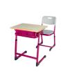 Fixed single school students study desks and chairs