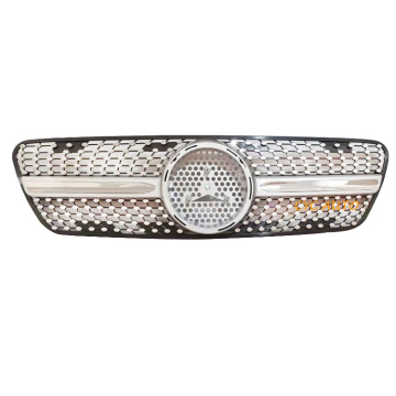 ML -Klasse ABS -Kunststoff Silber Chrom W163 Diamond Kühlergrill für Mercedes Benz ML Klasse
